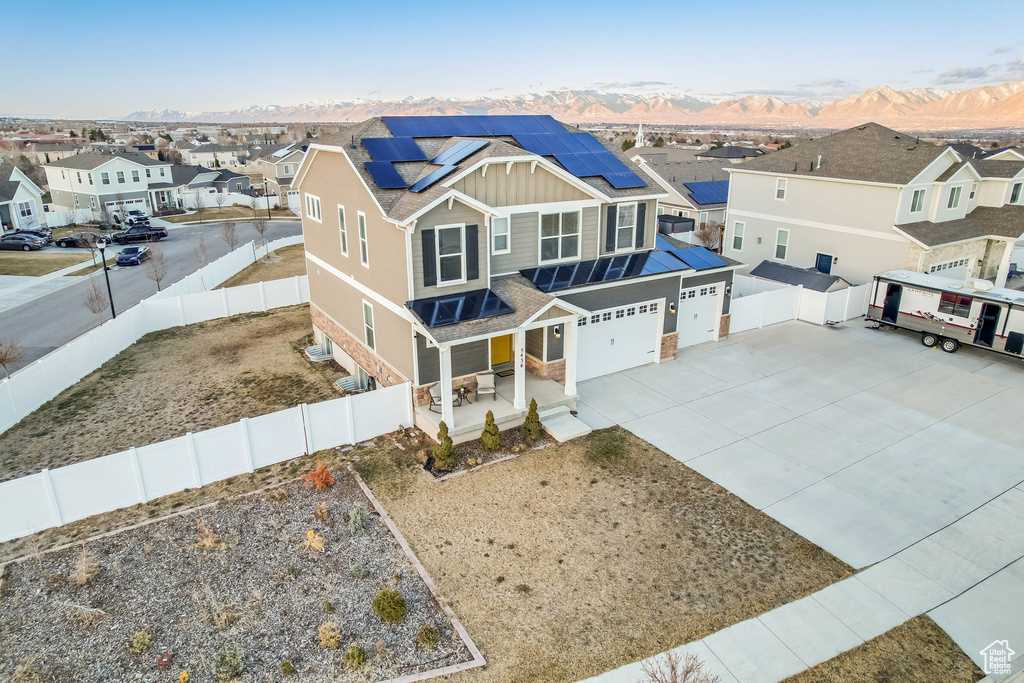 Bird\\\'s eye view featuring a mountain view and a residential view