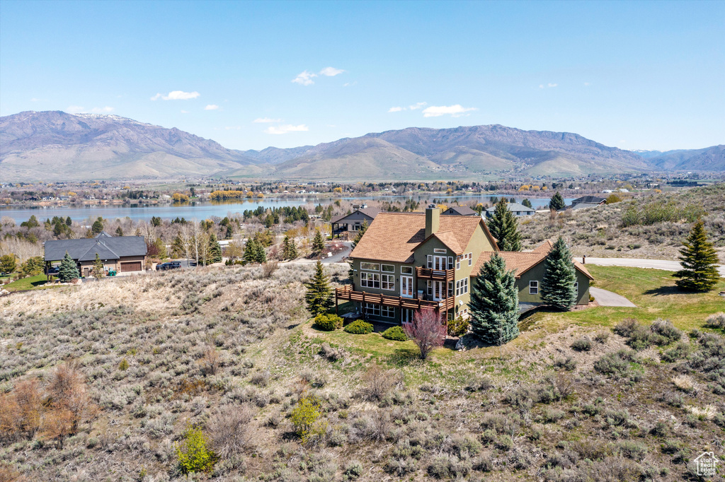 Mountain view with a water view
