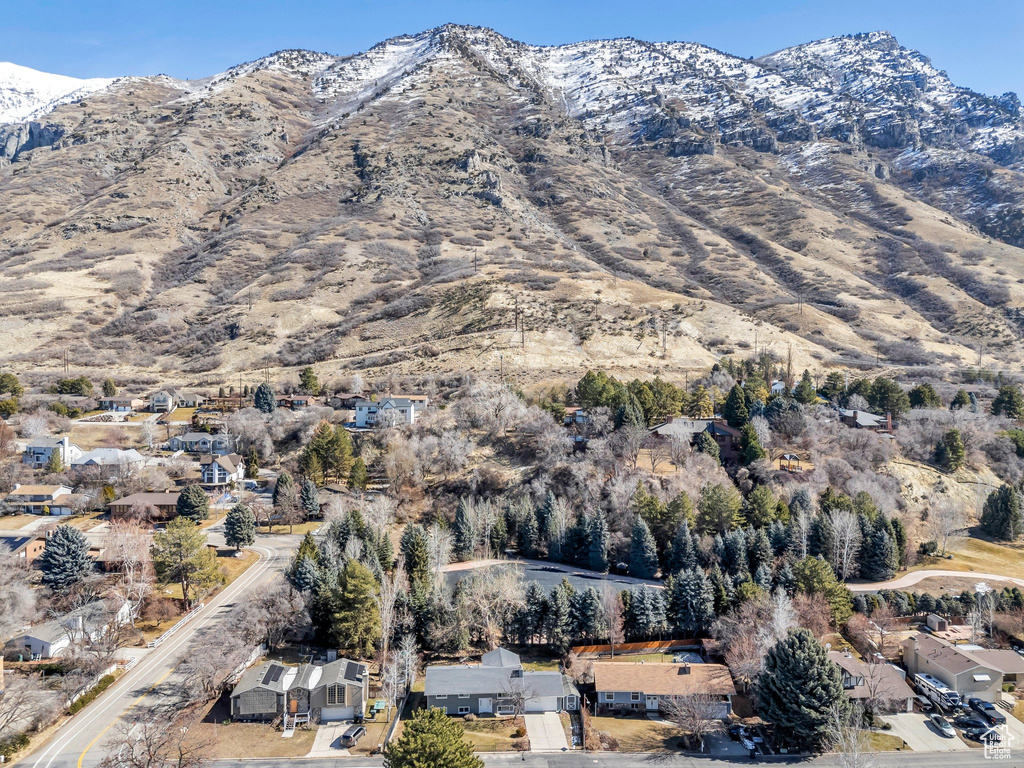 View of mountain feature with a residential view