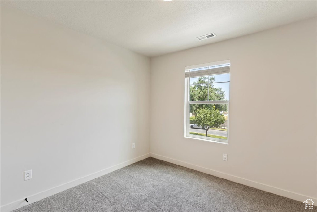 Carpeted empty room with baseboards