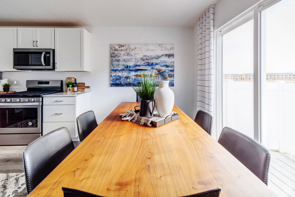 View of dining space