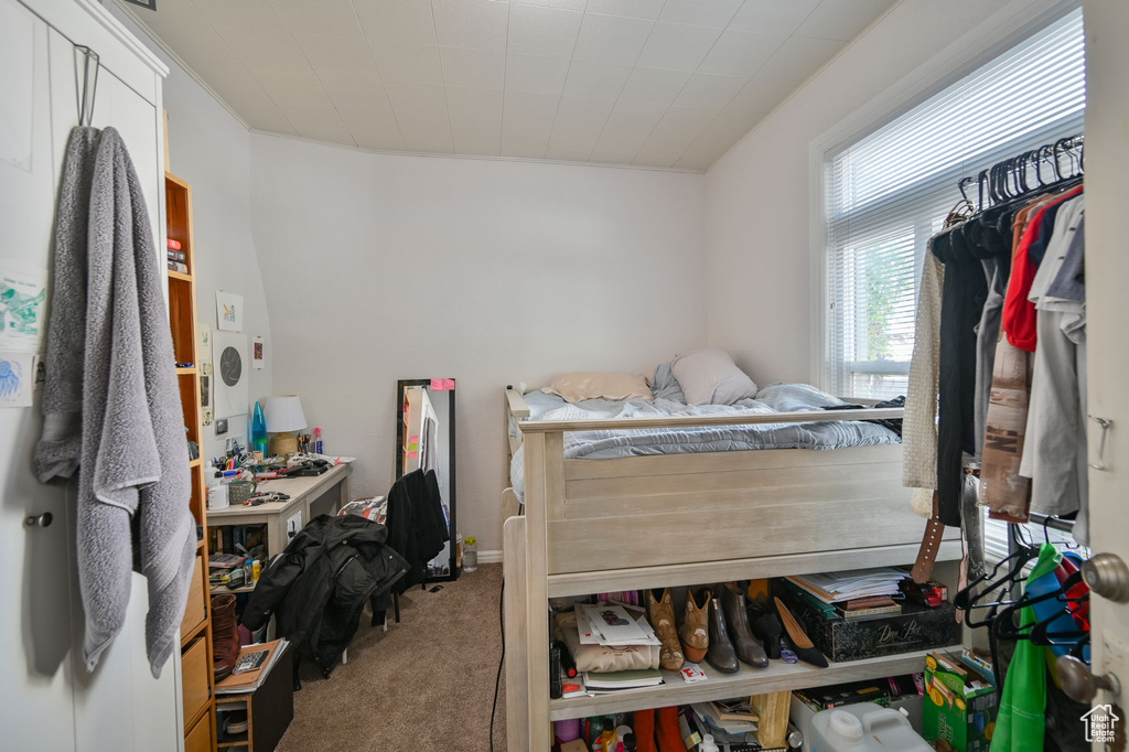 View of carpeted bedroom