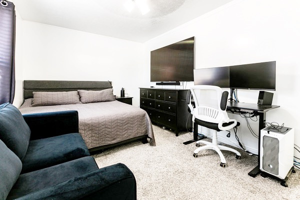 View of carpeted bedroom