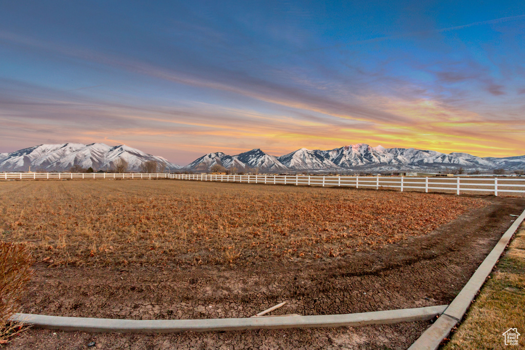 View of mountain feature featuring a rural view