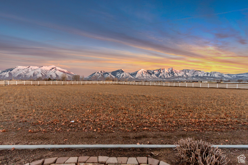 View of mountain feature featuring a rural view