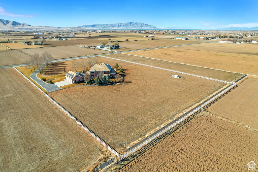 Bird\'s eye view featuring a rural view and a mountain view