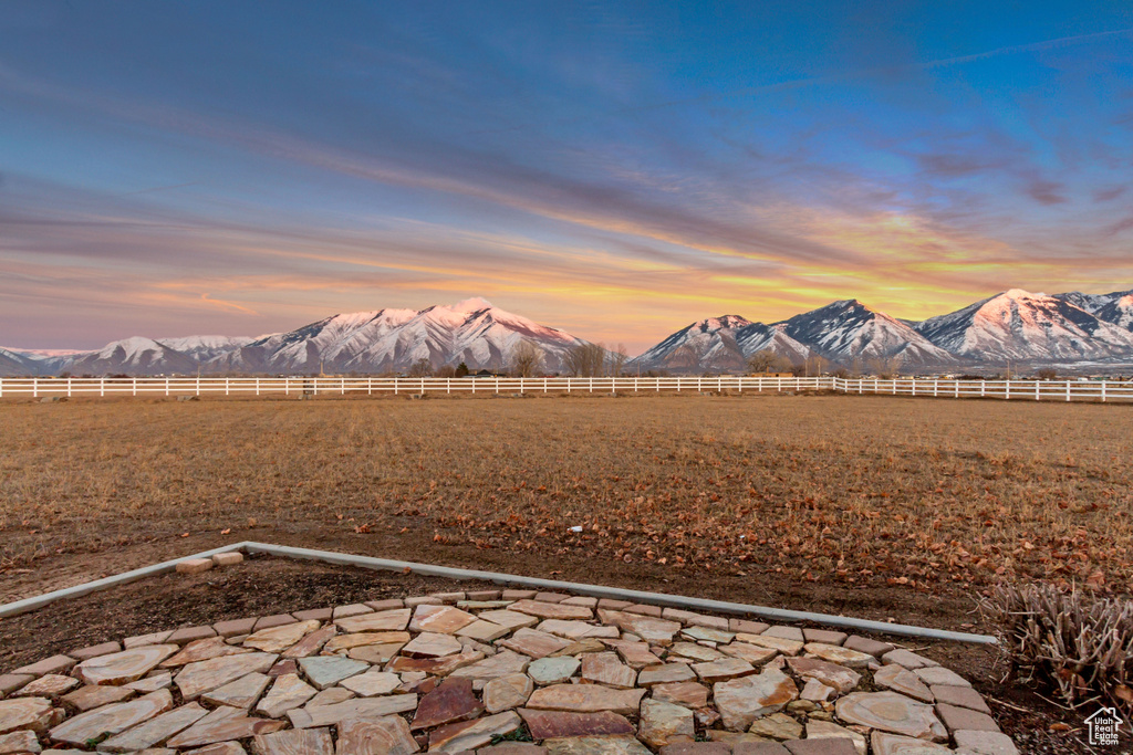 View of mountain feature featuring a rural view