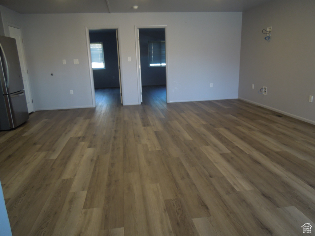 Spare room with wood finished floors