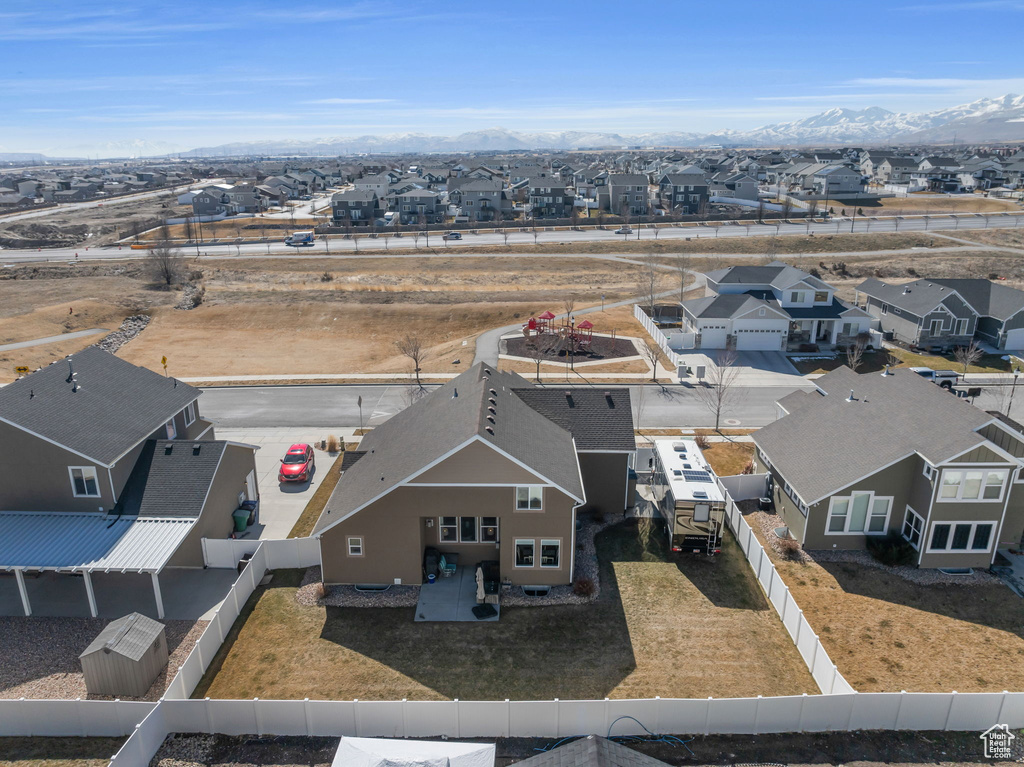 Drone / aerial view with a residential view