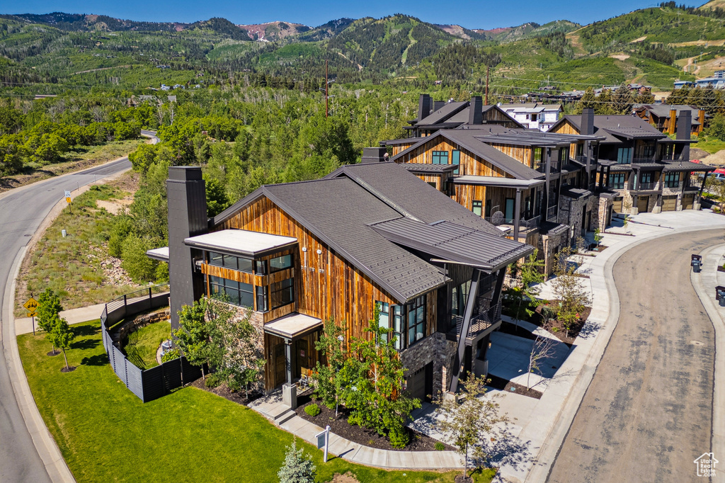 Drone / aerial view of mountains