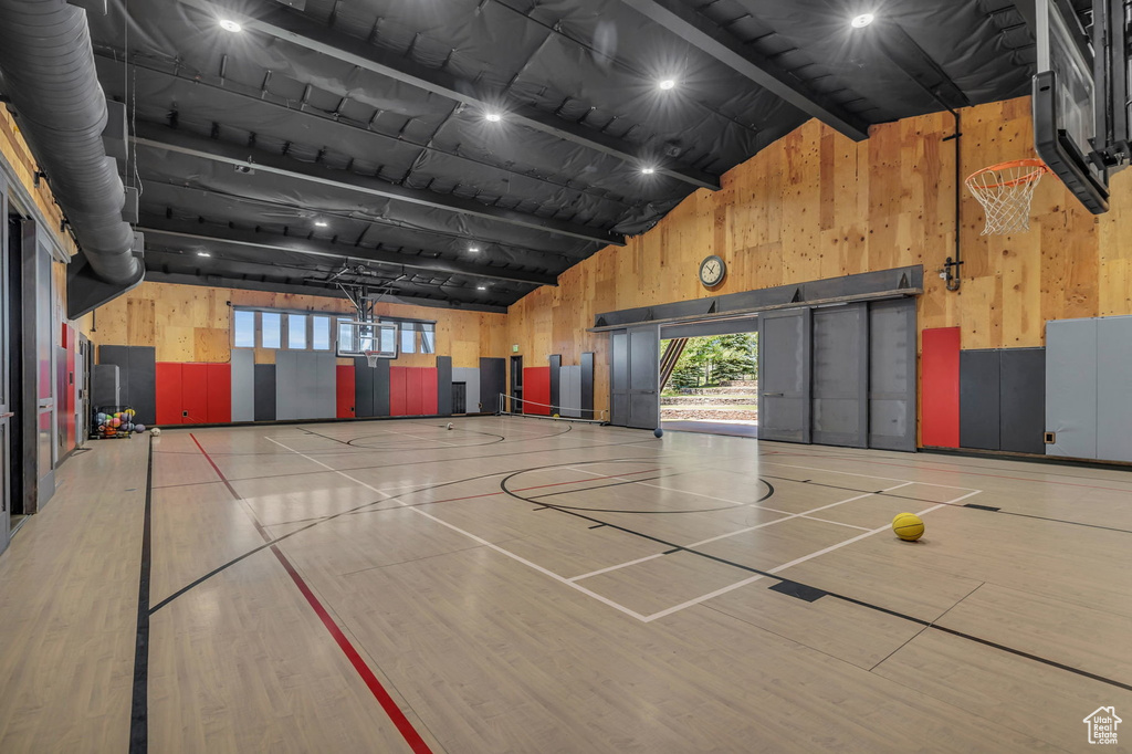 View of basketball court with community basketball court and plenty of natural light