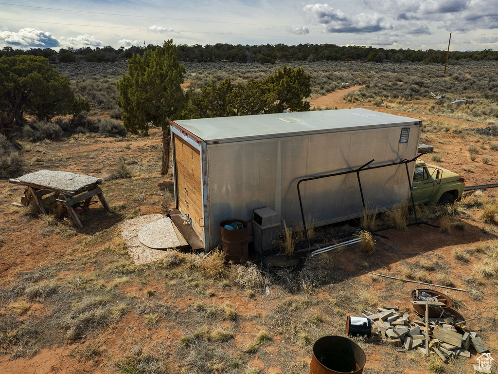 View of outbuilding featuring an outbuilding