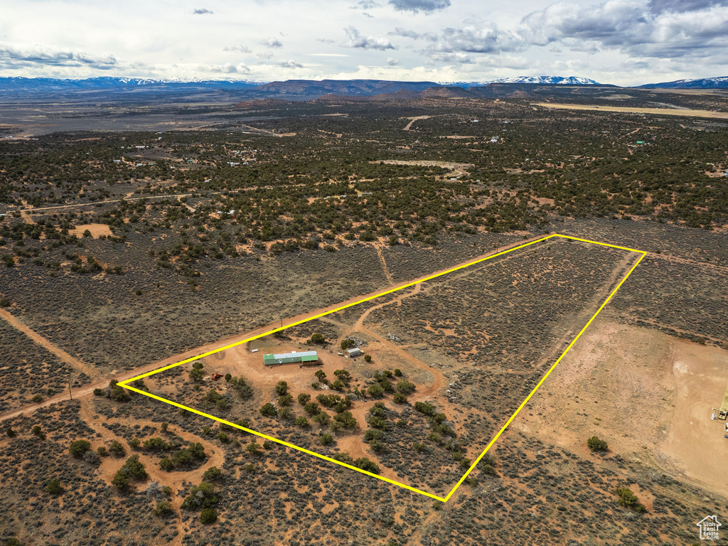Bird\'s eye view featuring a desert view, a rural view, and a mountain view