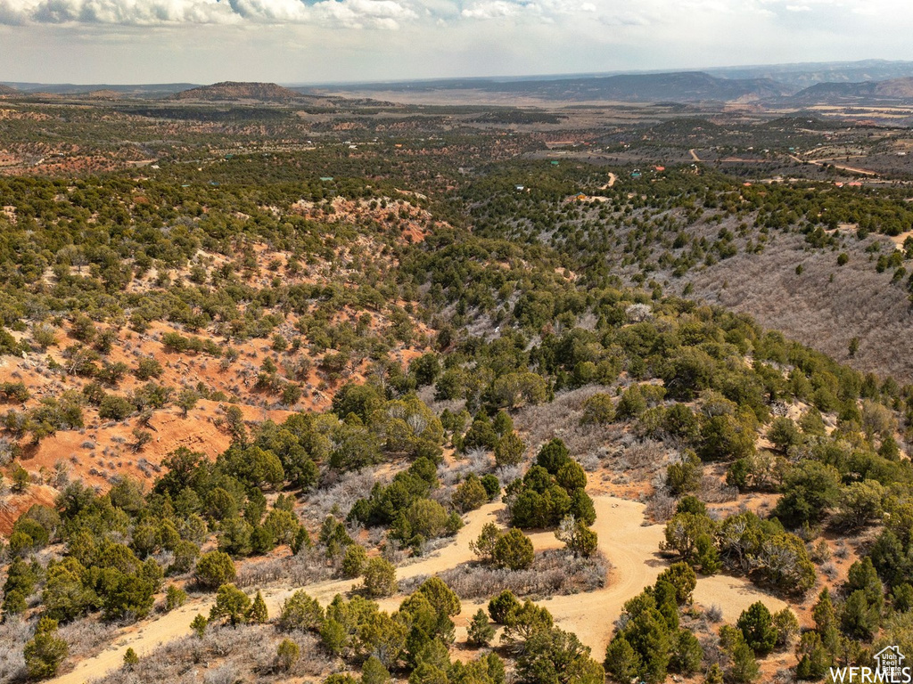 Bird's eye view featuring a mountain view