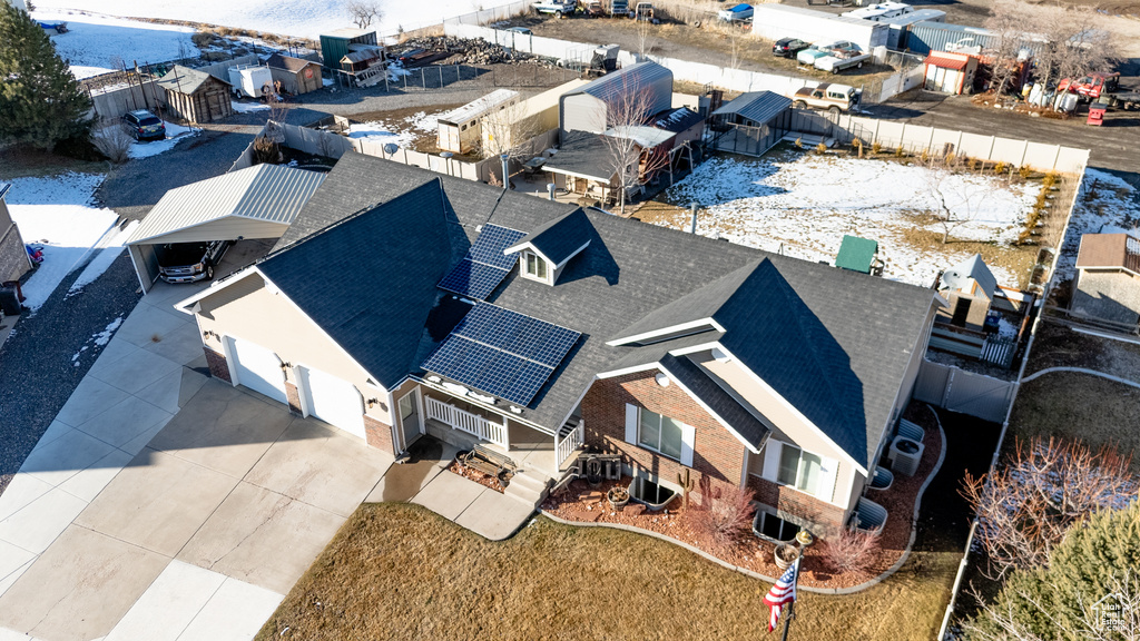 Aerial view featuring a residential view