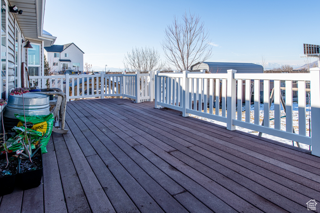 View of wooden terrace
