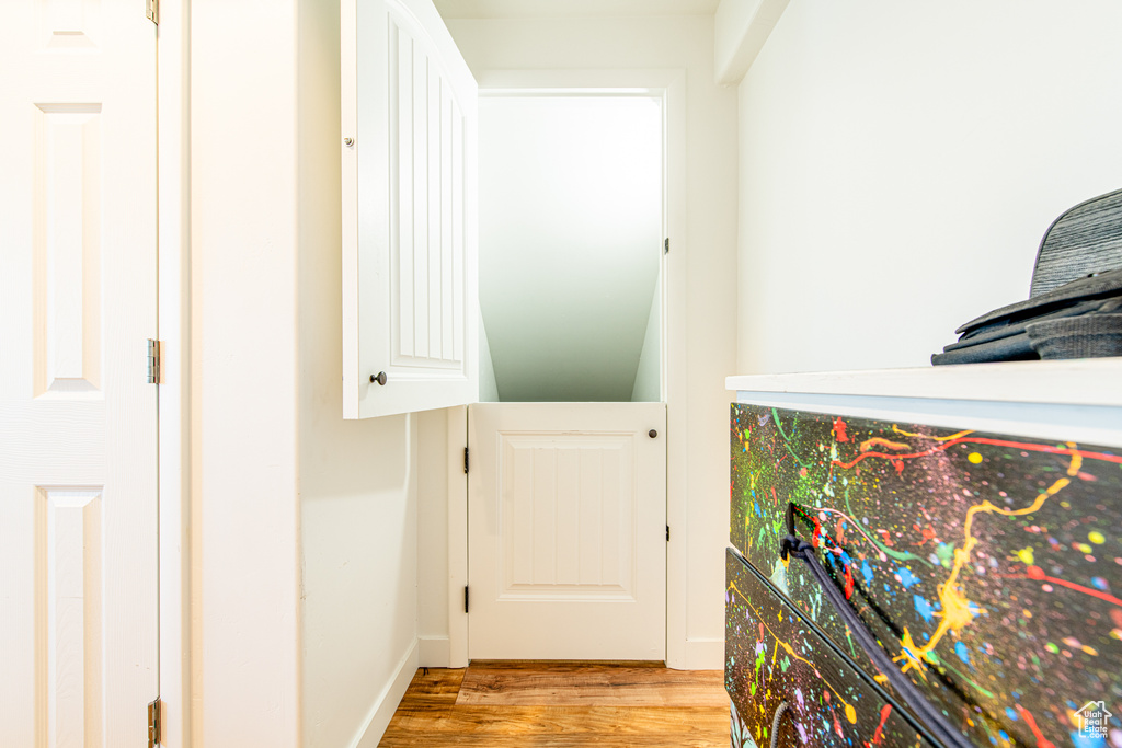 Interior space with light wood-style floors