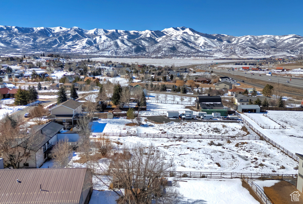 Mountain view with a residential view