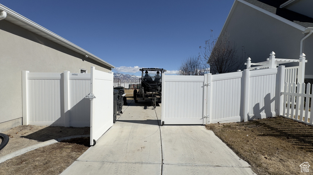 View of gate with fence