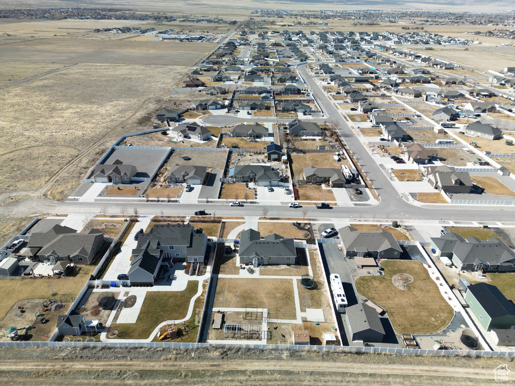 Bird\'s eye view with a residential view