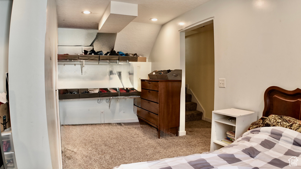 Bedroom featuring carpet floors and recessed lighting