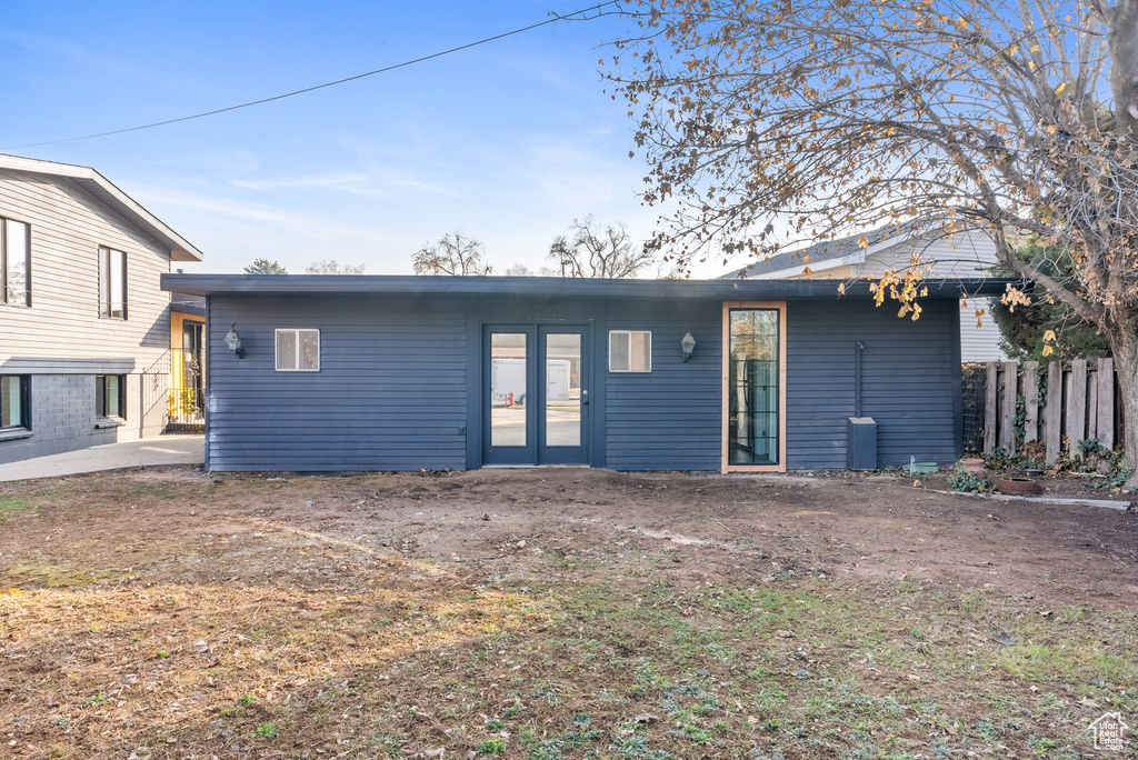 View of back of property