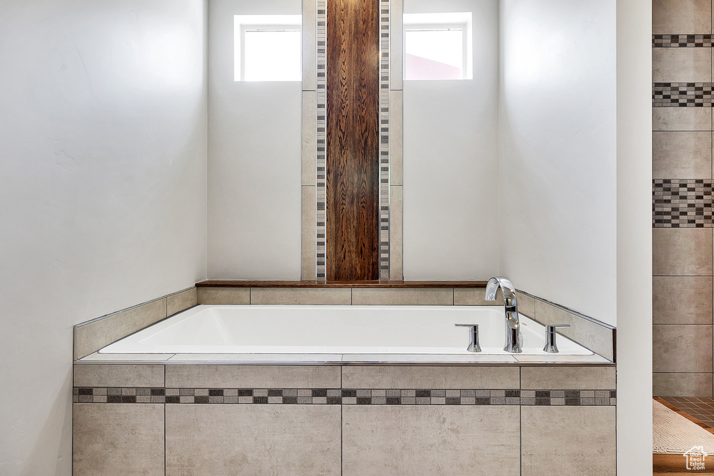 Bathroom with a garden tub