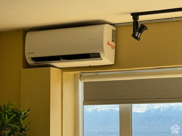 Detailed view of an AC wall unit