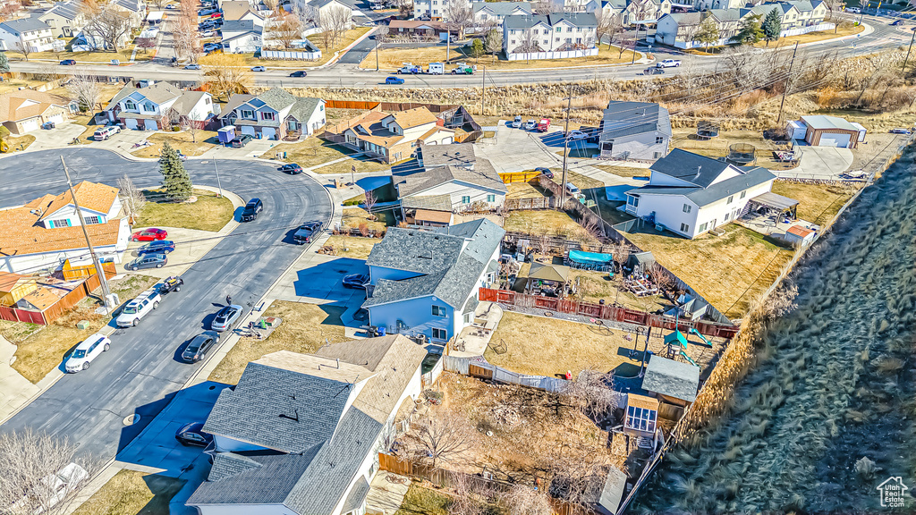 Aerial view with a residential view