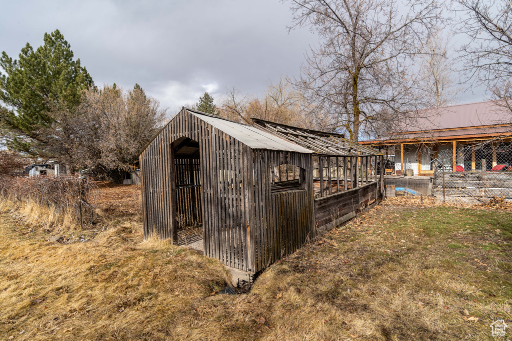 View of outdoor structure