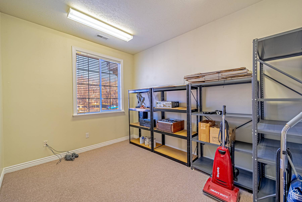 Storage area featuring visible vents
