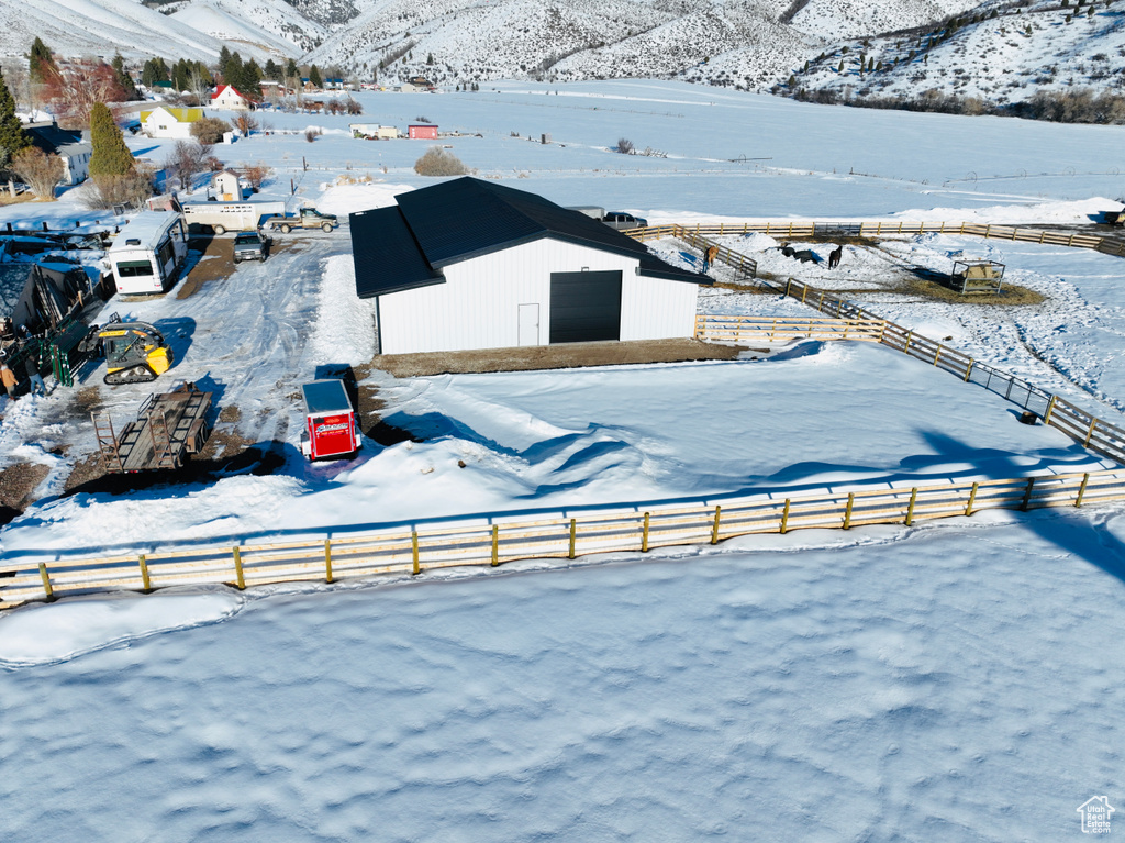 View of snowy aerial view