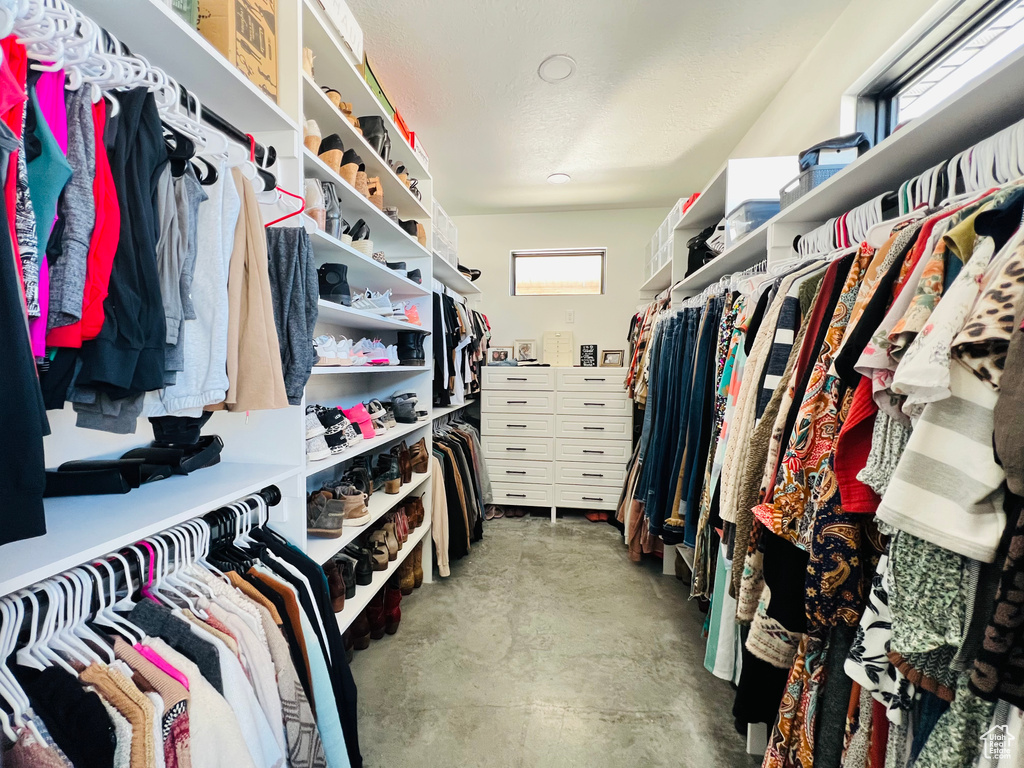 View of spacious closet