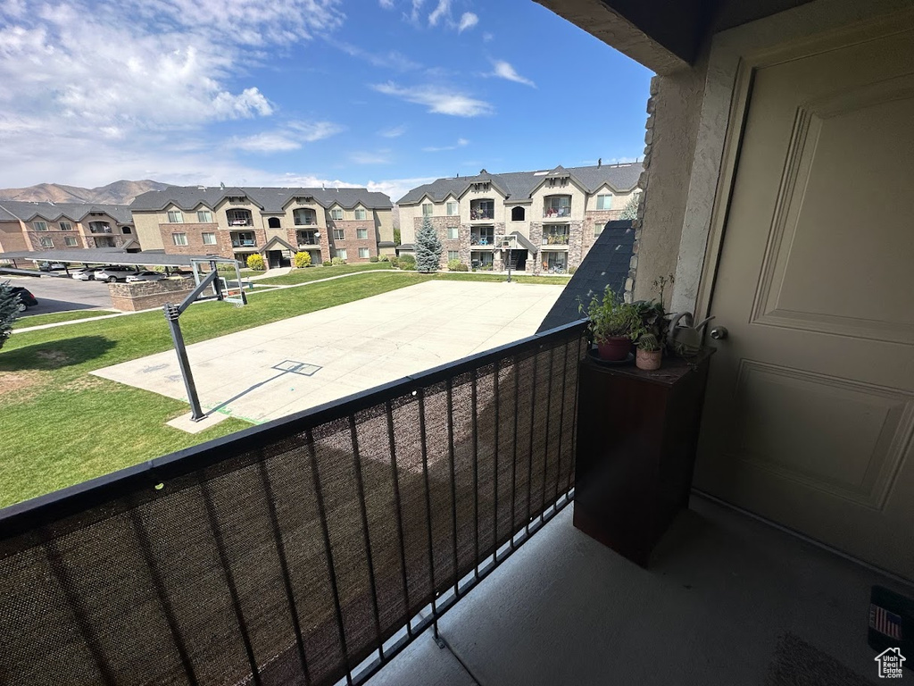 Balcony with a residential view