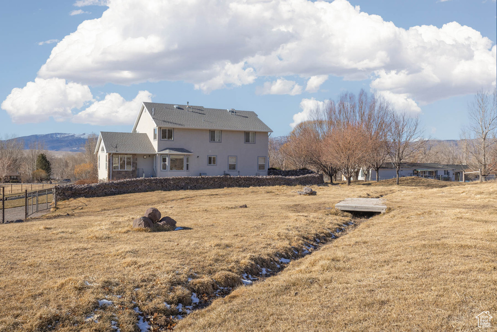 Exterior space with fence