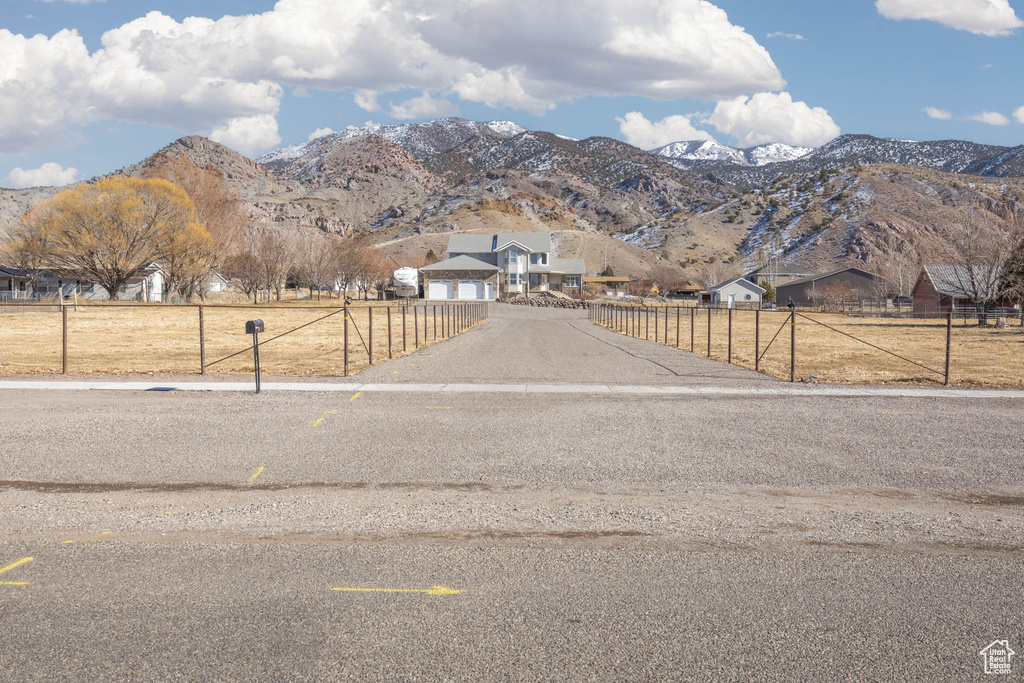 View of road with a mountain view