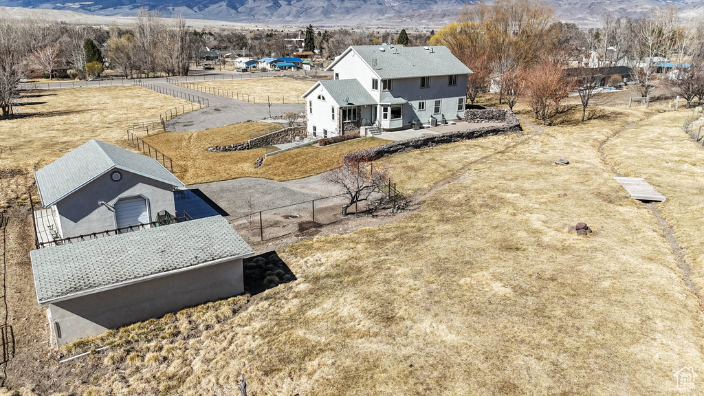 Bird's eye view featuring a mountain view