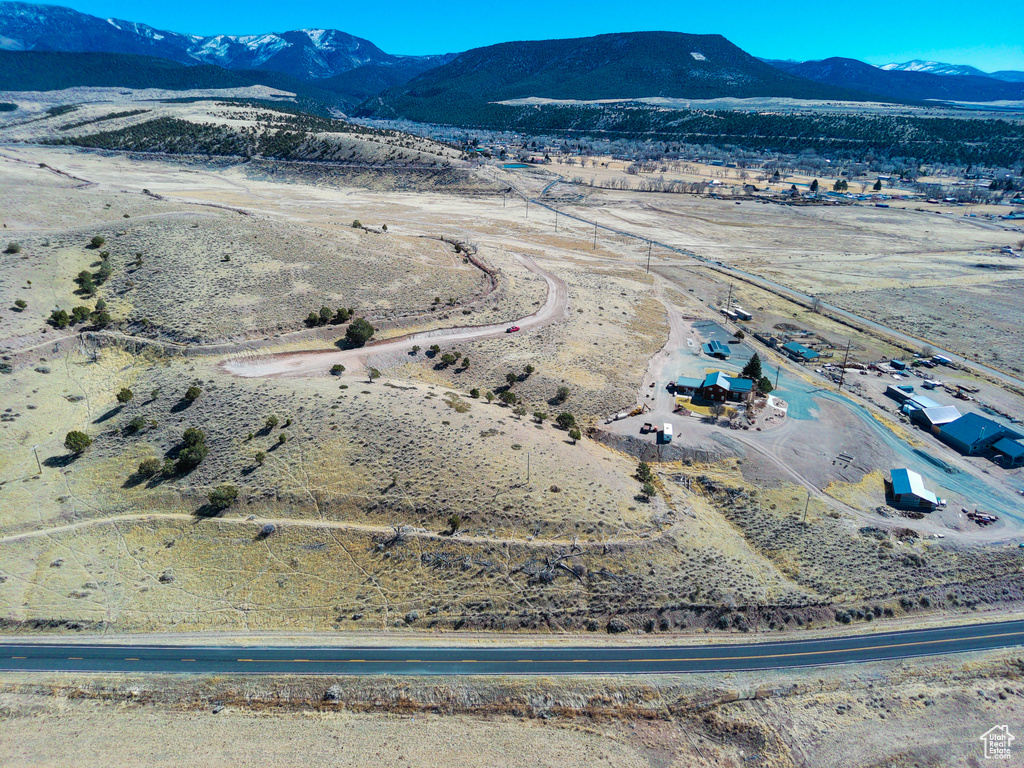 Bird's eye view featuring a mountain view