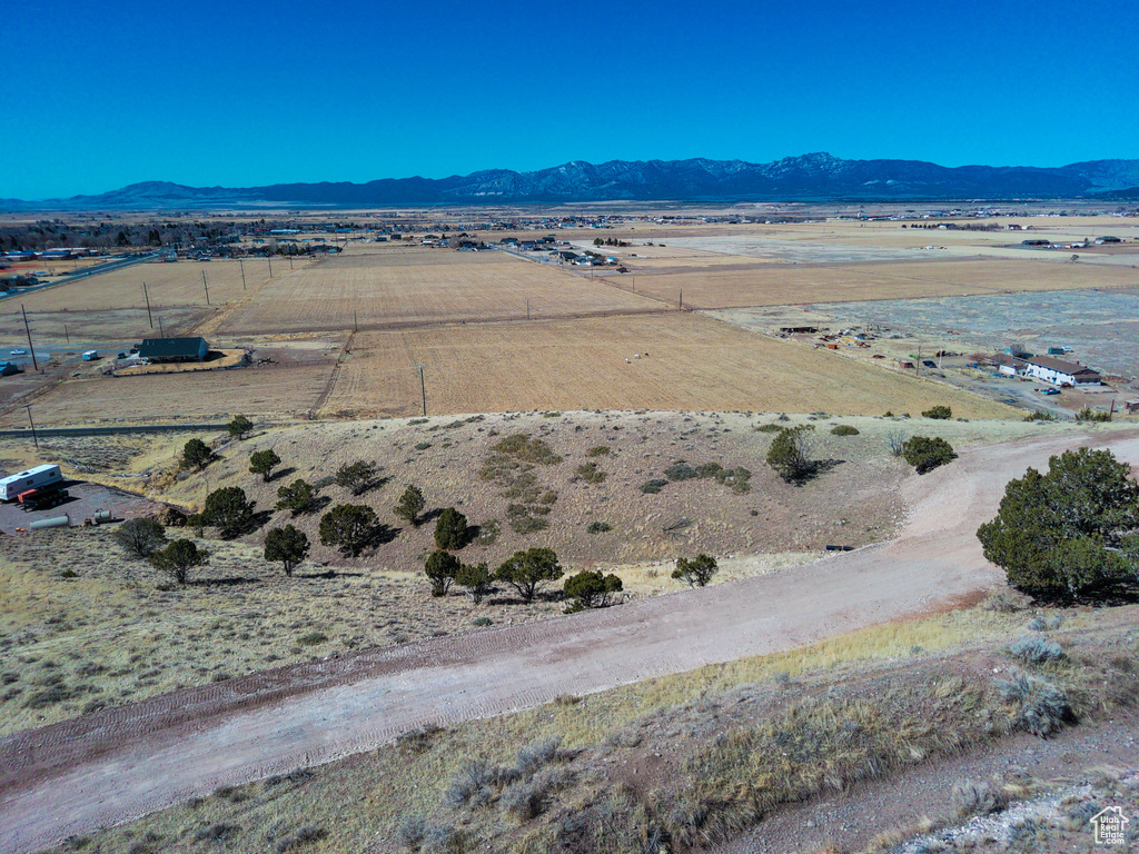 Bird's eye view with a mountain view and a rural view