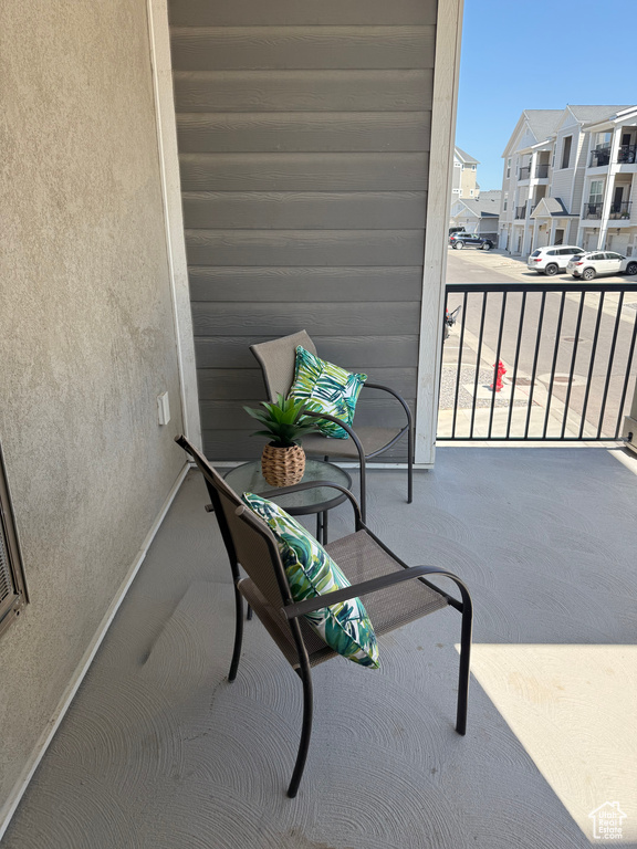 Balcony with a residential view