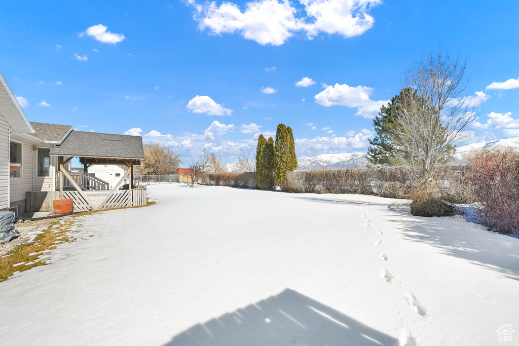 View of snowy yard