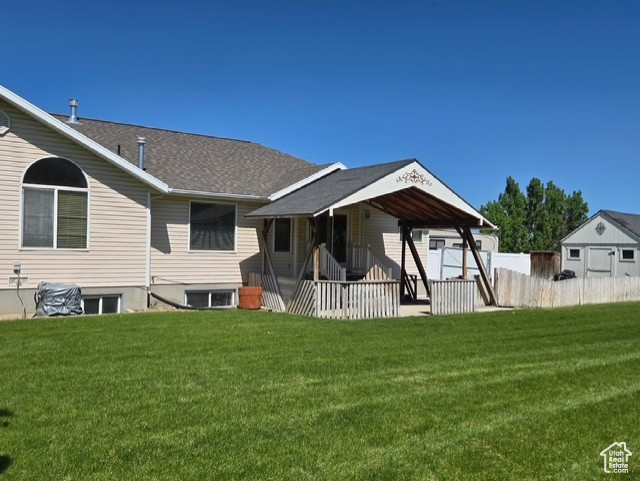 View of rear view of property