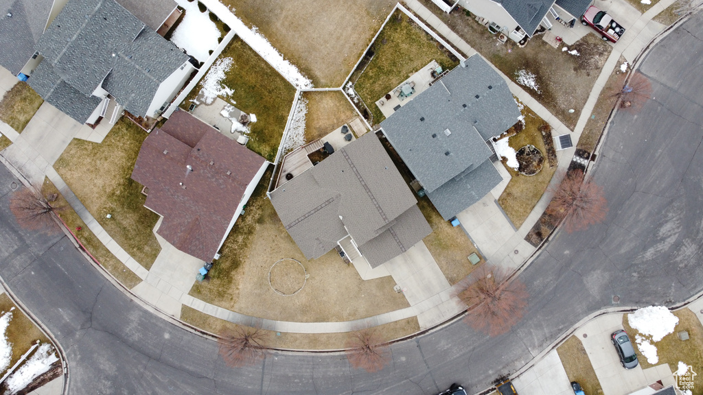 Birds eye view of property