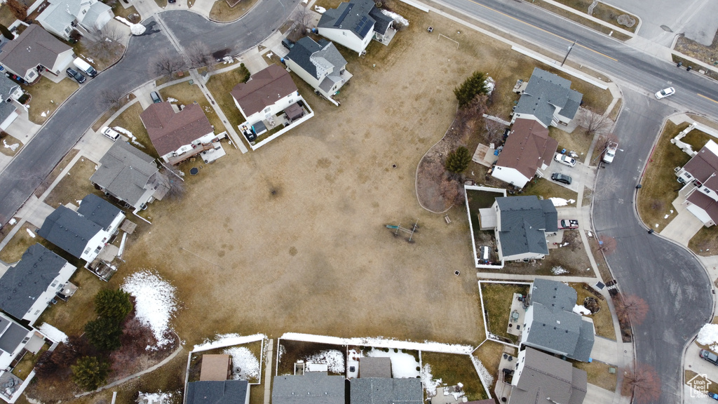 Aerial view with a residential view