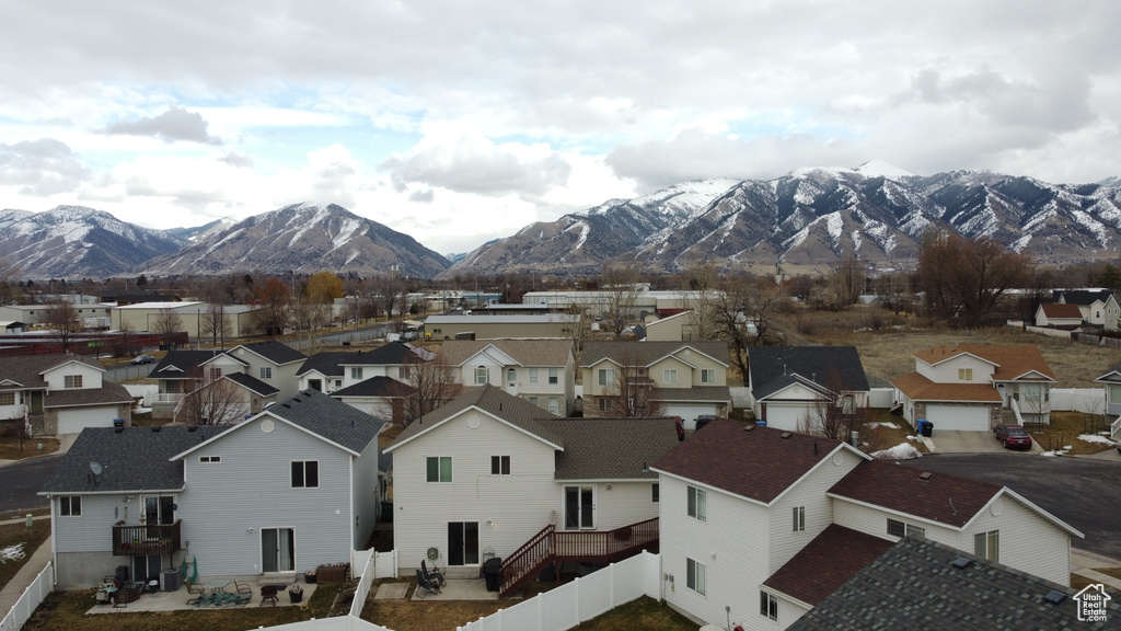 Mountain view with a residential view