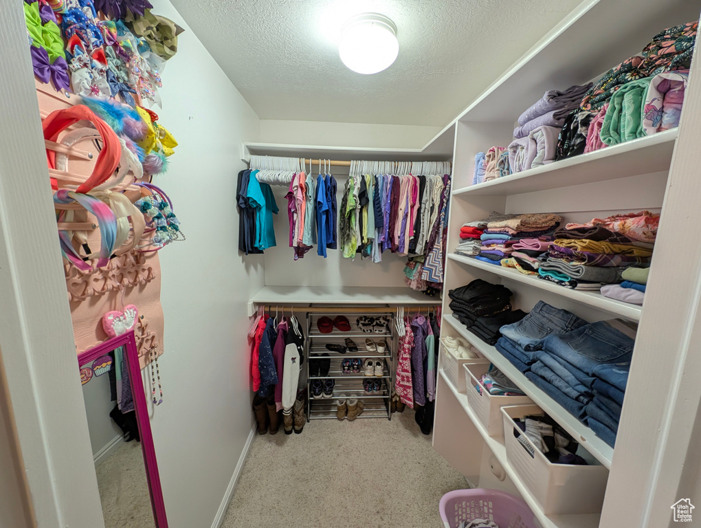 View of walk in closet