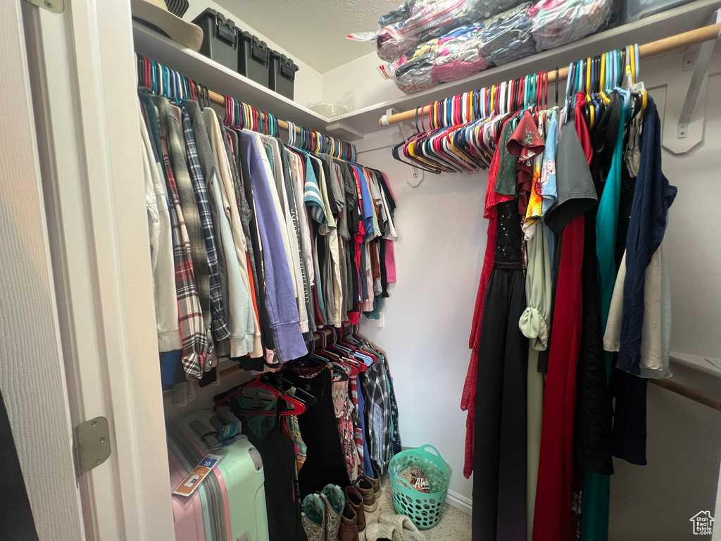 View of walk in closet