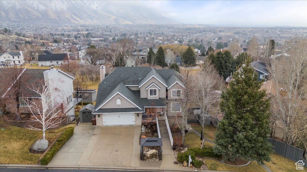 Aerial view featuring a residential view