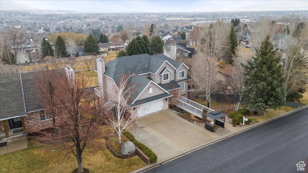 Bird\'s eye view featuring a residential view