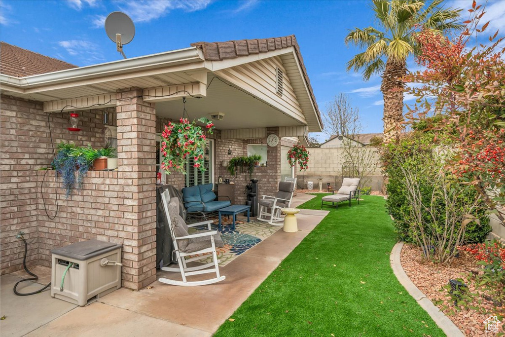 Exterior space featuring fence